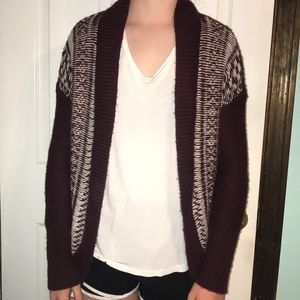 hollister maroon cardigan
